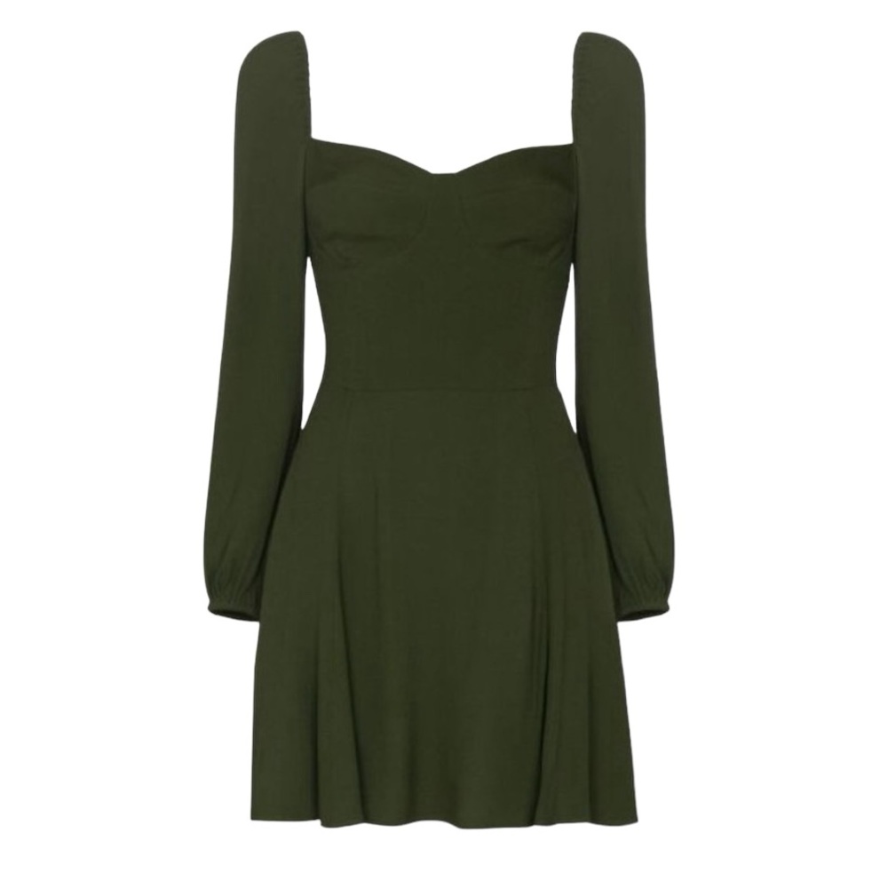 NEW Reformation green Mochi dress size 0 - Picture 8 of 10
